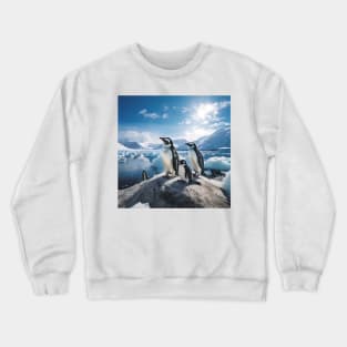 Penguins In Natural Habitat - Wildlife Crewneck Sweatshirt